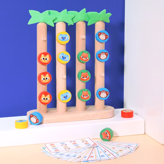 Новая детская развивающая деревянная игрушка для скалолазания в виде животных