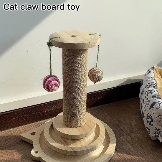 Оптовая продажа многофункциональная деревянная игрушка-когтеточка для скалолазания для кошек
