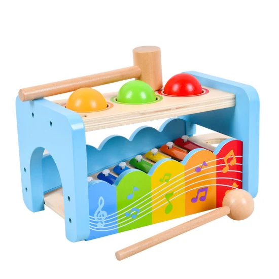 Деревянный ксилофон для младенцев, мюзикл для малышей, обучающие игрушки Монтессори, детские мульти-музыкальные игрушки