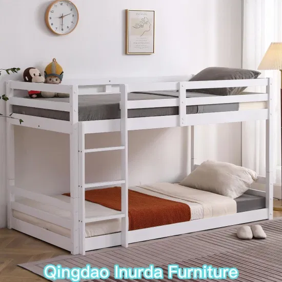 Детская многофункциональная деревянная двухъярусная кровать, двуспальная кровать-чердак с поддержкой OEM-кровати